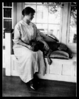 Helen Keller and her dog Sir Thomas